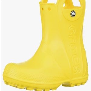 Crocs Kids’ Handle It Yellow Rain Boots - Size 1.